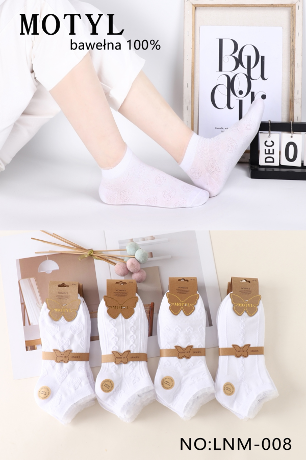 Skarpety damskie Roz 35-42, 1 kolor Paczka 40 szt